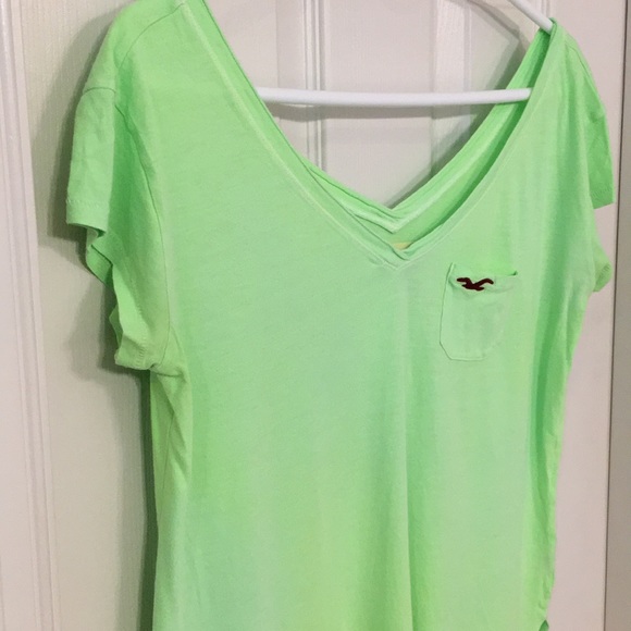 Hollister Fluorescent Green Tee - Picture 3 of 8